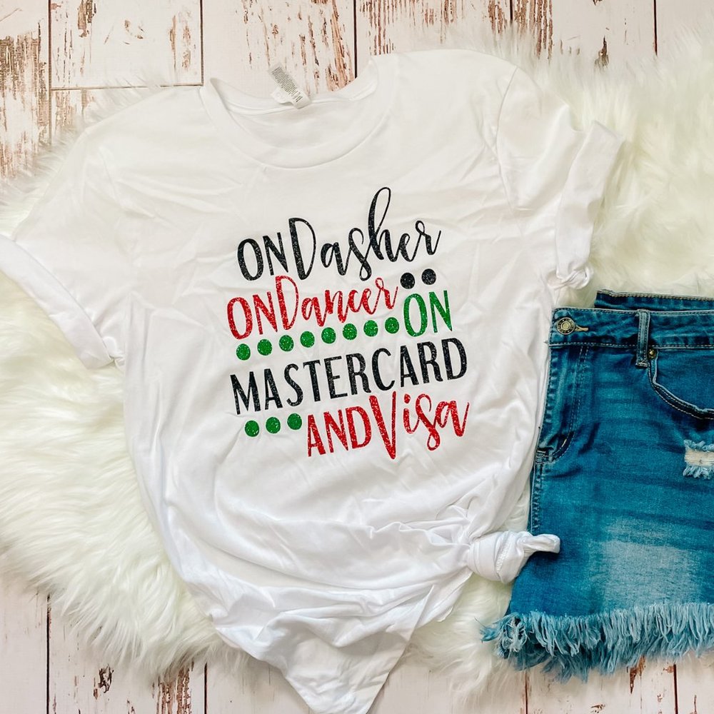 ladies Christmas shirt - glitter